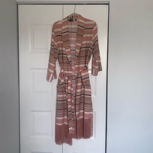 New York & Company Kimono w/Fringe Bottom